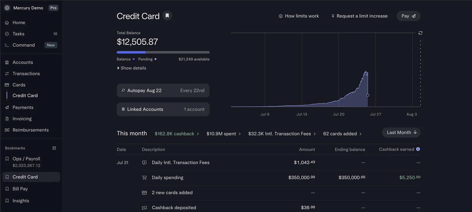 Cards and cashback — Mercury